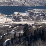 View of the Jordanelle from the gondola in Deer Valley Utah
