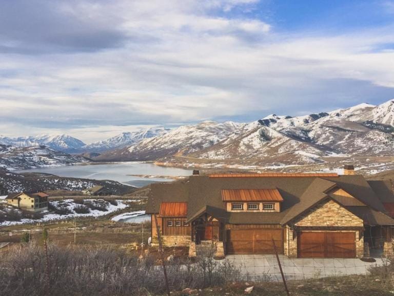Image of Rustler condos with scenic mountain views at the Jordanelle Reservoir